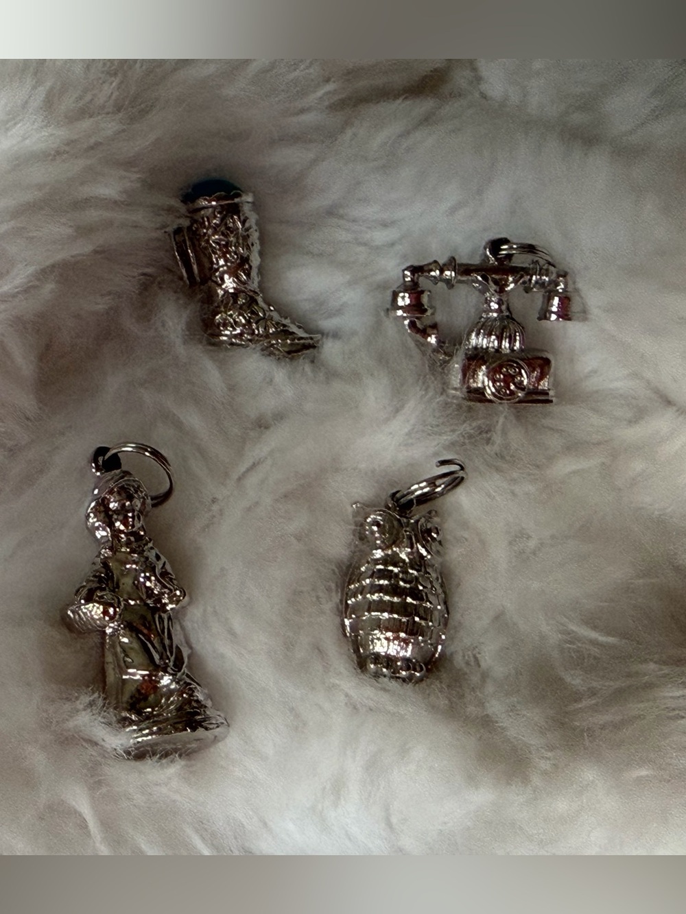 Silver Tone Decorative Charms for Charm Bracelet